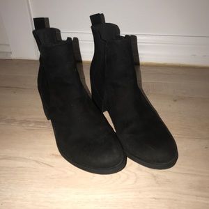 Black Ankle Booties With 2 inch Heel